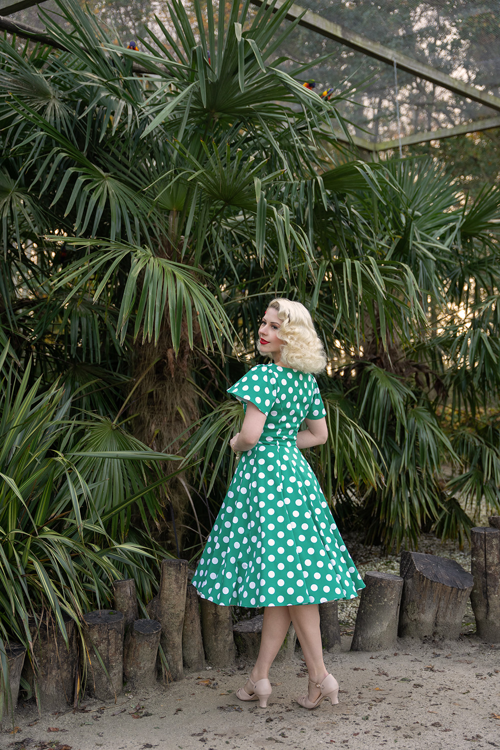 Nina Polka Dot Swing Dress